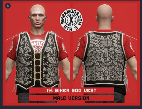 More information about "Biker Gold Vest | Biker Mods"