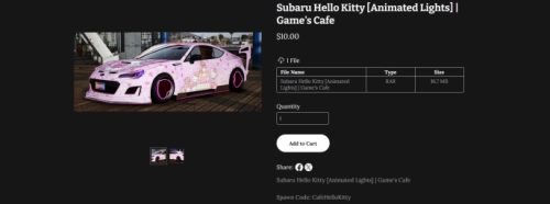 More information about "Subaru Hello Kitty [Animated Lights] | Game's Cafe"