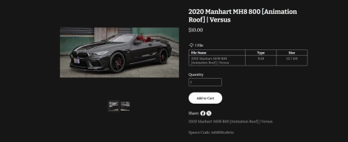 More information about "2020 Manhart MH8 800 [Animation Roof] | Versus"