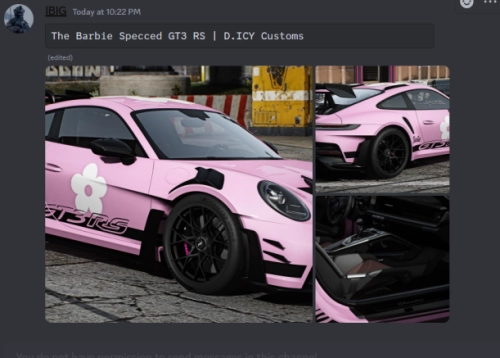 More information about "The Barbie Specced GT3 RS | D.ICY Customs"