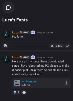 More information about "Luca Designs's Fonts"