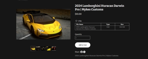 More information about "2024 Lamborghini Huracan Darwin Pro | Mykes Customs"