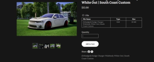 More information about "Dodge Charger Widebody White Out | South Coast Custom"