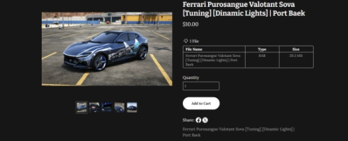 More information about "Ferrari Purosangue Valotant Sova [Tuning] [Dinamic Lights] | Port Baek"
