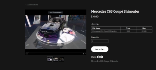 More information about "Mercedes C63 Coupé Shinoubu | Kick Store"