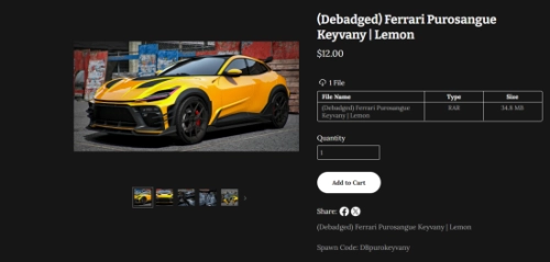 More information about "Ferrari Purosangue Keyvany | Lemon"