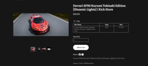 More information about "Ferrari SF90 Kurumi Tokisaki Edition [Dinamic Lights] | Kick Store"