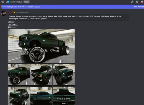 More information about "Custom Tuned Lifted Laramie Long Horn Dodge Ram 2500 Crew Cab Dually On Chrome JTX Forged Off-Road Wheels With Starlight Interior | SEMA Development"