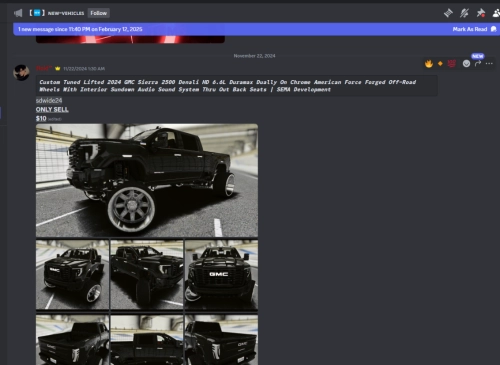 More information about "Custom Tuned Lifted 2024 GMC Sierra 2500 Denali HD 6.6L Duramax Dually On Chrome American Force Forged Off-Road Wheels With Interior Sundown Audio Sound System Thru Out Back Seats | SEMA Development"