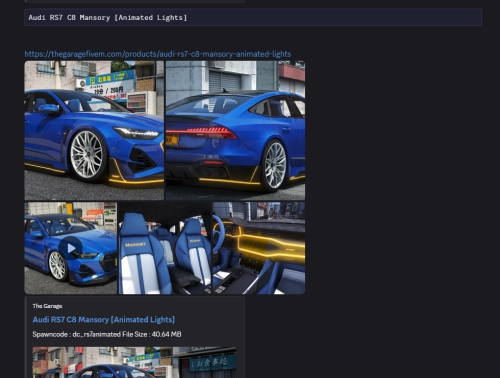 More information about "Audi RS7 C8 Mansory [Animated Lights] | DC Cars"