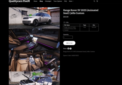 More information about "Range Rover SV 2025 (Animated Seat) | Jelfa Custom"
