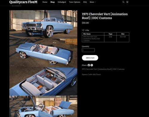 More information about "1971 Chevrolet Vert [Animation Roof] | DDC Customs"