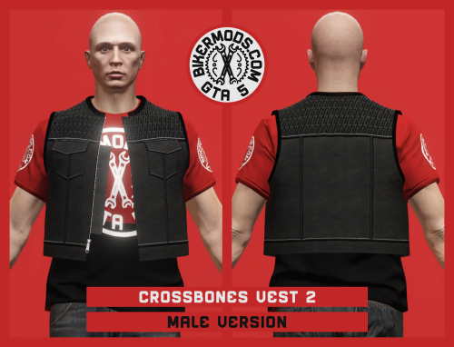 More information about "BikerMods Crossbones 2 Vest | EUP"
