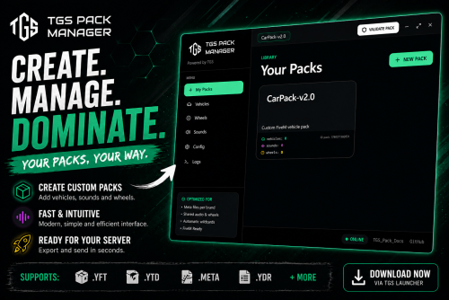 More information about "[Release] TGS Pack Manager - Free Windows Tool for FiveM Vehicle Packs"