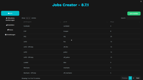 More information about "Job creator ESX"